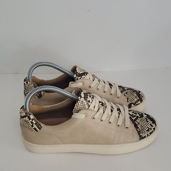 White Raven Impulse Faux Leather Python Sneakers Size 6.5 - Picture 1 of 11